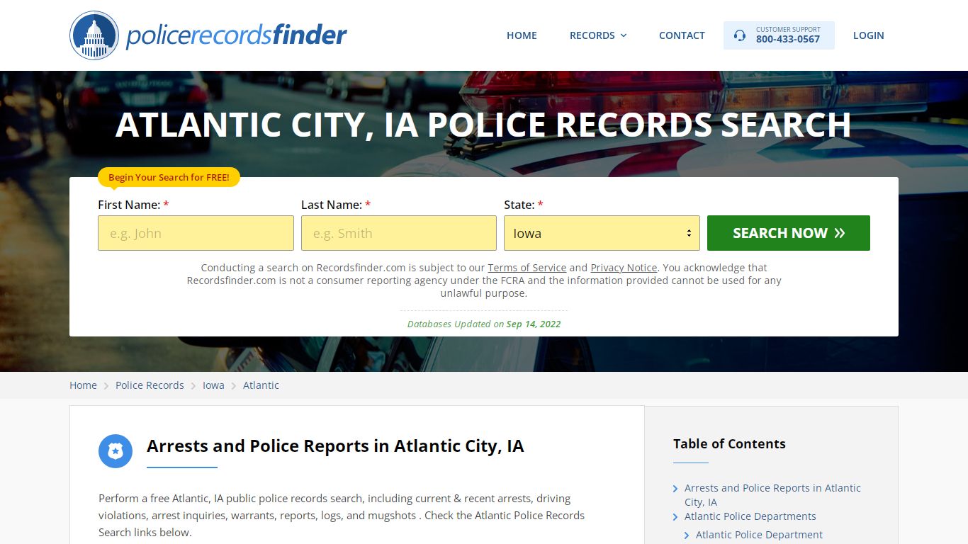 Atlantic, Cass County, IA Police Reports & Police Department Records